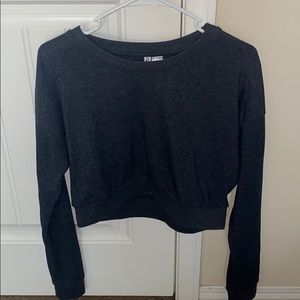 Crew Neck Long Sleeve Crop Top